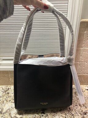 Kate Spade Knott black pebbled leather bag